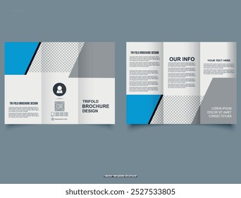 Um modelo de design de folheto moderno TriFold surpreendente que é perfeito para vários usos