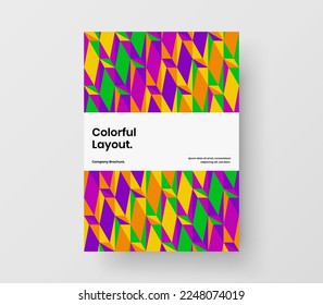 Impresionante plantilla de la lista de control de patrones de mosaico. Ilustración del vector de diseño A4 de la cubierta corporativa limpia.