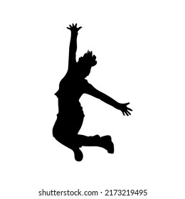 Amazing move of ballet dance by a woman silhouette vector art.
