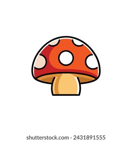 Amazing mushroom logo vector illustration