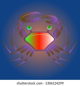 Amazing new animal crab multicolor.