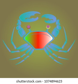 Amazing new animal crab multicolored.