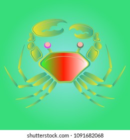 Amazing new animal crab multicolored.