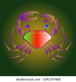 Amazing new animal crab multicolored.