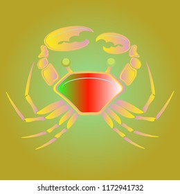 Amazing new animal crab multicolored.