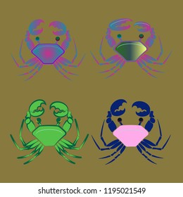 Amazing new animal crab multicolored.
