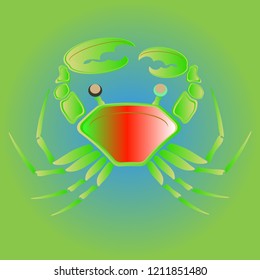 Amazing new animal crab multicolored.
