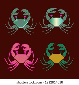 Amazing new animal crab multicolored.