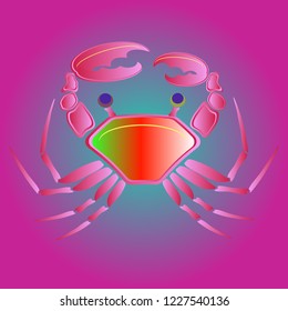 Amazing new animal crab multicolored.