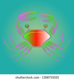 Amazing new animal crab multicolored.