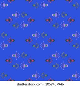 Amazing new animal multicolor childish sea octopus background seamless.