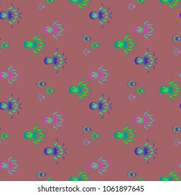 Amazing new animal multicolor childish sea octopus background seamless.