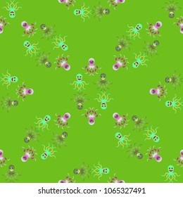 Amazing new animal multicolor childish sea poulpe background seamless.
