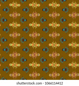 Amazing new animal multicolor childish sea octopus background seamless.