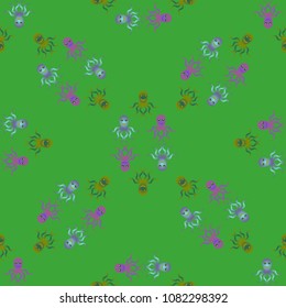 Amazing new animal multicolor childish sea poulpe background seamless.