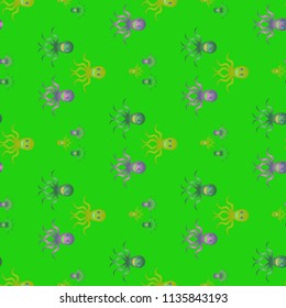 Amazing new animal multicolor childish sea octopus background seamless.