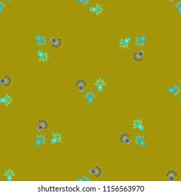 Amazing new animal multicolor childish sea octopus background seamless.