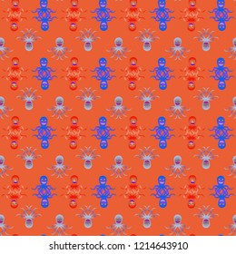 Amazing new animal multicolor childish sea octopus background seamless.