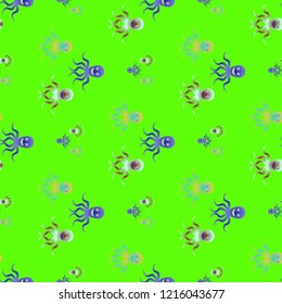 Amazing new animal multicolor childish sea octopus background seamless.