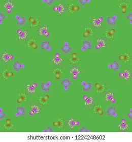 Amazing new animal multicolor childish sea poulpe background seamless.