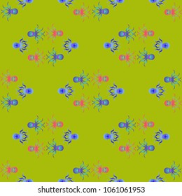 Amazing new animal multicolored childish sea octopus background seamless.