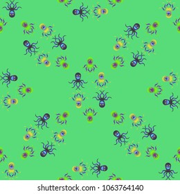 Amazing new animal multicolored childish sea poulpe background seamless.
