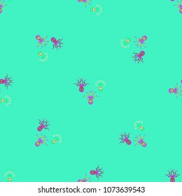 Amazing new animal multicolored childish sea octopus background seamless.