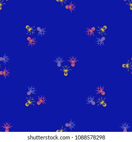 Amazing new animal multicolored childish sea octopus background seamless.