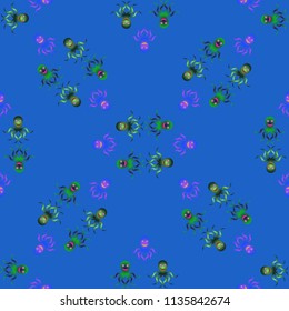 Amazing new animal multicolored childish sea devilfish background seamless.