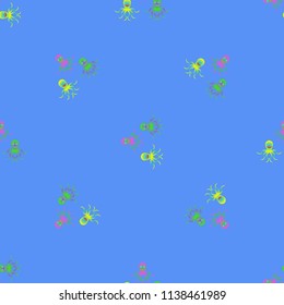 Amazing new animal multicolored childish sea octopus background seamless.