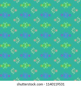 Amazing new animal multicolored childish sea octopus background seamless.