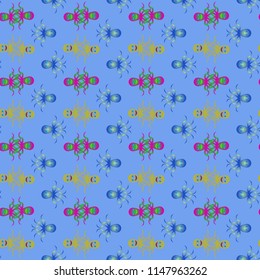 Amazing new animal multicolored childish sea octopus background seamless.