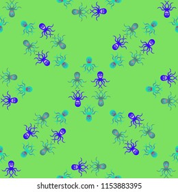 Amazing new animal multicolored childish sea poulpe background seamless.