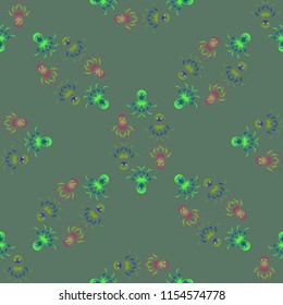 Amazing new animal multicolored childish sea octopus background seamless.