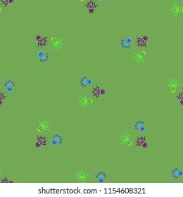 Amazing new animal multicolored childish sea octopus background seamless.