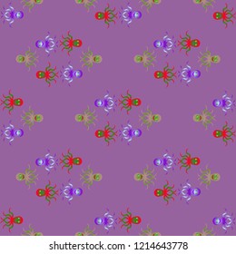 Amazing new animal multicolored childish sea octopus background seamless.