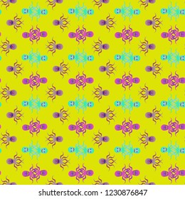 Amazing new animal multicolored childish sea octopus background seamless.