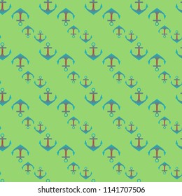 Amazing new multicolor sea charming magic anchor background seamless.