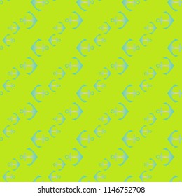 Amazing new multicolor sea charming magical anchor background seamless.