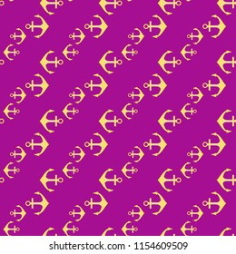 Amazing new multicolor sea charming magical anchor background seamless.