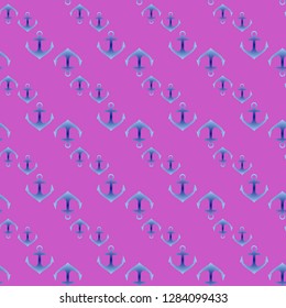 Amazing new multicolor sea glamorous fairy anchor background seamless.