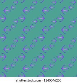 Amazing new multicolored sea charming magian anchor background seamless.