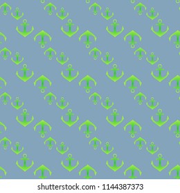 Amazing new multicolored sea charming magical anchor background seamless.