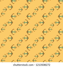 Amazing new multicolored sea charming magical anchor background seamless.