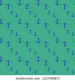 Amazing new multicolored sea charming magic anchor background seamless.