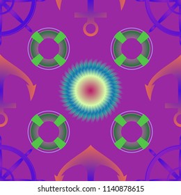Amazing new multicolored sea glamorous magian anchor background sun seamless.