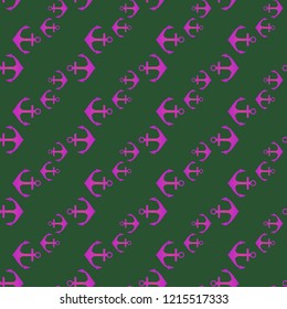 Amazing new multicolored sea lovely magic anchor background seamless.