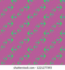 Amazing new multicolored sea lovely magical anchor background seamless.