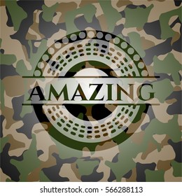 Amazing on camo texture
