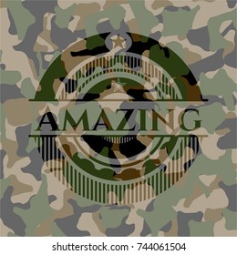 Amazing on camouflaged pattern